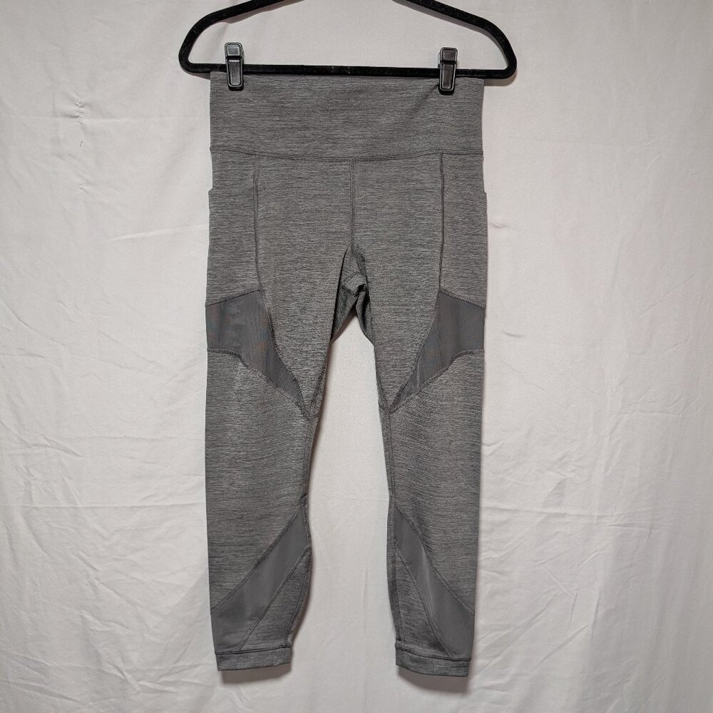 Member's Mark Women's Gray Compression‎ High Rise Ankle Mesh Leggings Size XL